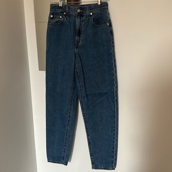 Levi's High Loose Taper Blue Denim Jeans - Picture 7 of 7